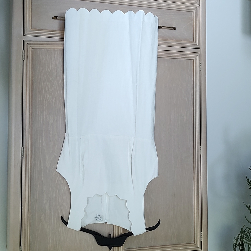 White linen cotton dress